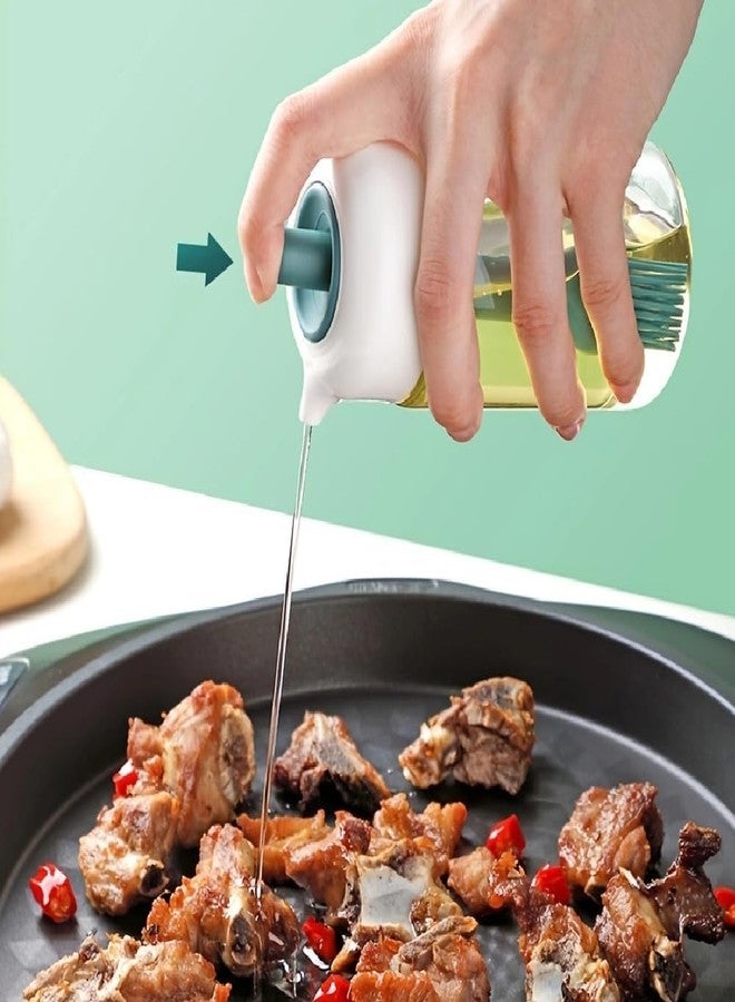 draval Oil Dispenser Bottle With Silicone Brush 2 in 1 Silicone Dropper Measuring Oil Dispenser Bottle - Image 3